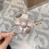 Grampo de cabelo suave estilo coreano para mulheres, estiloso, doce, de alta aparência, elegante, novo grampo tubarão 2026 para a parte de trás da cabeça