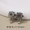 Xizang Plata Dos Tonos Tres Vías Pulsera Cuentas Espaciadoras Nicho DIY Pulsera Colgante Collar Accesorios de Joyería Fábrica Venta Directa Mayorista
