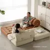Sofá individual sala de estar apartamento pequeño bloque de tofu Sofá Taji cama plegable doble propósito estilo crema módulo sofá perezoso