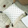 Asahi Lona de Algodón Nueva Estampada Borlas Bohemia Marruecos Funda de Cojín Estilo Étnico Funda de Cojín Larga
