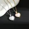 Collar con Colgante de Amor Sencillo Estilo Coreano Microincrustado Acero de Titanio para Mujer Nicho Lujo Ligero de Moda en Internet El Más Vendido Joyería para el Cuello Accesorios de Joyería de Alta Calidad