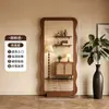 Espelho de chão inteiro estilo vintage, espelho de parede para maquiagem para uso doméstico, adequado para quartos de meninas, espelho de vidro para provador novo estilo 2026.