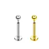 Piercing labial de aço inoxidável de peça única, piercing de cartilagem da orelha, piercing de covinha com bola de coração de zircônia, joia para piercing, mais vendido na Amazon, em estoque