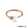 Anillo Abierto de Acero Inoxidable Estilo Europeo y Americano con Diamantes, Joyería Simple y Lujosa de Acero de Titanio, Anillo Versátil Minimalista Apilable para Mujer