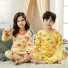 Conjunto de Ropa Interior Térmica con Forro Polar para Niños, Tops y Pantalones de Otoño para Niños, Pijamas Engrosados para Niños, Ropa de Casa de Invierno para Niñas