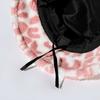 Novo outono e inverno engrossado quente faux lambswool vermelho e azul leopardo impressão chapéu de pescador moda all-Match completo impresso chapéu da bacia dos homens e mulheres