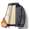 Chaqueta cálida de lana de cordero para invierno para hombre, forrada de polar, gruesa, corte holgado, ropa de talla grande para hombre, abrigo de invierno para hombre