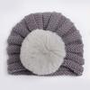 Chapéus de Lã Quentes e Fofos para Crianças Europeus e Americanos Novo Outono e Inverno, Chapéus Pom-Pom com Proteção de Orelha para Bebês, Chapéus de Bebê Macios e Confortáveis