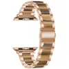 Adecuado para Apple Watch 8 9 S10 Correa de Reloj Iwatch 7 Ultra Metal Tres Perlas Correa de Reloj de Resina