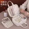 Bolsa de Cosméticos Portátil Transfronteriza para Salir, Gran Capacidad, Bolsa de Cosméticos Portátil de Aspecto Elegante con Compartimentos, Bolsa para Guardar Brochas de Maquillaje