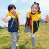 Terno de Uniforme Escolar Terno de Classe Estilo Academia Esportiva de Outono Terno de Primavera e Outono para Escola Primária Terno de Jardim de Infância Estilo Inglês Terno de Três Peças