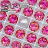 Decoração de unhas com diamante multifacetado em formato de rosa octogonal de 10 mm, feita de vidro K9 de alta qualidade com base pontiaguda.