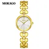 El popular reloj de pulsera Moka para mujer, estilo ins, elegante versión coreana, reloj de pulsera de cuarzo de alto valor con incrustaciones de diamantes