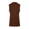Atacado de Roupas Femininas Transfronteiriças Estilo Europeu e Americano Verão 2026 Novo Vestido Curto Casual Elegante e Fashion Sem Mangas com Cinto