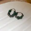 Estilo Pintura al Óleo Jardín de Monet Pendientes de Flor de Amor Perla Pendientes de Temperamento de Moda Lujo Ligero Pendientes de Gama Alta Venta al por Mayor