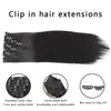 Set de Peluca Europea y Americana de Siete Piezas de Cabello Largo y Liso Transfronterizo para Aumentar el Volumen del Cabello, Extensiones de Cabello de Peluca Natural Invisibles