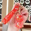 Chaveiro Pingente Criativo Transparente Doce Cristal Unicórnio Fofo Decoração de Mochila Acrílica Chaveiro Presente