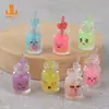 Paquete de Expresión Luminosa Vaso con Popote para Jugo Adornos de Luz Nocturna DIY Llavero Colgante Joyería Accesorios de Resina