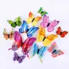 Borboleta Tridimensional 3D Decoração de Parede para Sala de Estar Adesivo de Parede Decalque para Quarto de Dormir Quarto Infantil Criativo Ímã de Geladeira