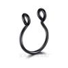 Clip nasal de doble aro en forma de U con revestimiento al vacío, sin aro nasal perforado, para Europa y Estados Unidos, joyería de perforación simple.