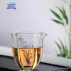 Taza Transparente Resistente al Calor para Preparar Té, Taza de Té con Filtro, Taza Hexagonal de Vidrio Petalo Flor de Ciruelo, Vidrio de Borosilicato Alto