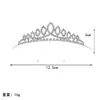 Diadema de aleación europea y americana para niños, anillo para el pelo, tocado, corona, disfraz de festival, anfitrión, incrustada de diamantes, dulce corona de princesa