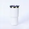 Copo térmico transfronteiriço de 20 oz com alça, grande capacidade, portátil, adequado para uso no carro, com interior de plástico e exterior de aço, personalizável