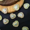 Moda disco coração de pêssego com pérola e strass microincrustados fivela de diamante acessórios de liga para roupas DIY feitos à mão fabricantes lote direto