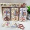 Nuevas Tijeras de Dibujos Animados Creativas Papelería Tijeras de Arte Cubierta Protectora Estudiantes de Primaria Hecho a Mano DIY con Tapa Protectora Cabeza Redonda