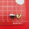 Acessórios de Cristal de Vidro Colorido em Forma de Coração Galvanizado Simulados Joias DIY Capa de Celular Suprimentos para Nail Art Strass com Fundo Pontudo