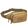 Bolsa de cintura portátil para deportes al aire libre, bolsa de hombro táctica con camuflaje militar para correr lento, bolsa de pecho para acampar, senderismo, con agujero para auriculares