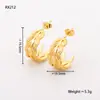 Pendientes Europeos y Americanos de Moda Nuevos Tendencia Diseño de Nicho Encaje Calado Versión Ancha Pendientes en Forma de C Pendientes Retro Joyería