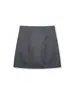 Falda Corta Gris Bodycon Falda Larga de Lana Falda Interior Estilo Coreano para Mujer Otoño 2026 Nueva Adelgazante