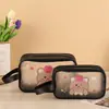 Bolsa de Cosméticos com Padrão Criativo de Vaca, Portátil para Viagem, Impermeável, Bolsa de Lavar com Separação de Seco e Molhado, Bolsa de Armazenamento de Cosméticos