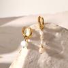 Pendientes de borlas asimétricas estilo INS de moda francesa, pendientes de acero inoxidable en oro de 18 quilates, pendientes de alta gama para mujer.