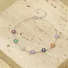 Pulsera de Flor Color Dopamina de Plata S925 para Mujer, Joyería de Exportación Versátil Estilo Ins de Verano bajo el Árbol de Banyan