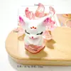 Accesorios de Resina de Zorro de Dibujos Animados 3D Transparentes, Adornos para Micro-Paisajes DIY con Pegamento Cremoso, Materiales para Llaveros de Bolsas Misteriosas