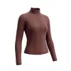 DFYN Camisa de Manga Larga con Cuello Alto y Cremallera Chaqueta de Yoga para Mujer Ajustada de Secado Rápido Top Deportivo para Fitness al Aire Libre