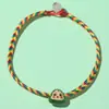 Pulseira de Fio Colorido do Festival do Barco-Dragão com Design de Pequeno Zongzi, Pulseira Tecida Artesanal Cartoon para Adultos e Crianças, Pulseira de Segurança