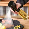 Garrafa Pulverizadora de Óleo de Plástico 500ml, Dispensador de Óleo Tipo Pressão de Vidro, Tanque de Armazenamento de Óleo para Air Fryer Doméstico, Tipo Pressão