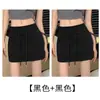 Falda A de tiro alto versátil y ajustada, nueva falda-pantalón casual de verano con cordón, falda corta con un toque deportivo para niñas