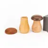 Tubo de palito de dente de cabeça de cogumelo de nogueira Caixa de palito de dente de madeira de faia Personalidade transfronteiriça Criativa Pote de palito de dente de madeira Enfeites de mesa de jantar