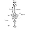Anillo de ombligo de flor de venta caliente europea y americana, cobre incrustado de circón, acero inoxidable, clavo de ombligo perforado, joyería para piercing corporal Amazon