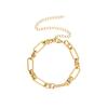 Pulseira de Diamante Quente Nova 2024 Masculina 18K Alto Padrão Pulseira C Nova Pulseira de Aço Inoxidável Lote Transfronteiriço