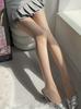 Deseo Puro Seda Negra Seda Plateada Medias de Seda Brillantes Pantimedias Delgadas de Lunares para Mujer Primavera y Verano INS Trendy Lolita Blanco Arroz