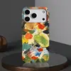 Capa de celular para Apple 15 Pro Max, pintura a óleo floral com tinta grossa e cores mistas, capa protetora única, item mais vendido no TikTok, atacado