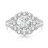 Anillo de girasol con corte de fuegos artificiales de piedras preciosas coloridas, superventas europeo y americano transfronterizo para mujer, joyería electrochapada en oro real, transmisión en vivo y dropshipping