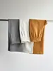 Calça de Lã e Seda Pregueada em SanfonaNova Inverno Feminina de Seda Lã Quente Solta de Pernas Largas Casual Longa