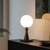 Alemania Tiffman Lámpara de Escritorio de Madera Maciza Dormitorio Mesita de Noche Protección Ocular Creativa Pantalla Esférica Decoración Lámpara de Escritorio para Dormitorio