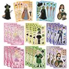 8 Caricaturas Magia Princesa Mala Cambio de Rostro Collage Manualidades DIY Manual para Celular Decoración de Cuaderno Venta al por Mayor Impermeable